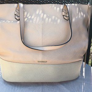 Rebecca Minkoff Leather and Canvas Zippered Tote